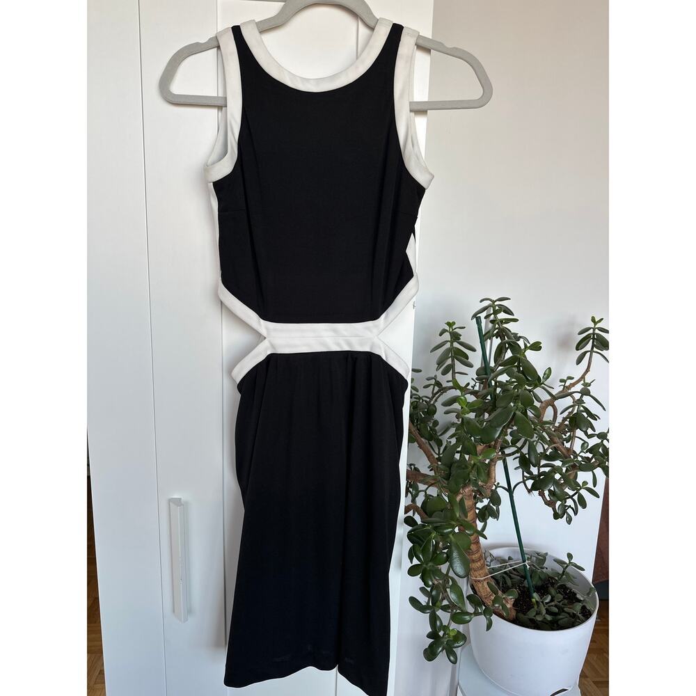 Allison Collection New York Black and White Cutout Sleeveless Dress, Size S, NWT